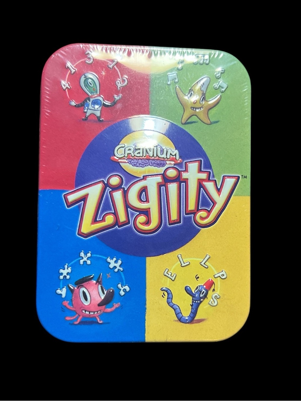 Vintage New Cranium Zigity Game Tin - Bright Multicolor
